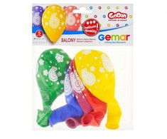 GoDan Gemar Balony CYFRA 6, kolorowe, 13 cali/ 5 vnt.