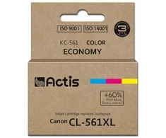 Actis KC-561 rašalas (Canon CL-561XL pakaitalas; Supreme; 18 ml; žydra, purpurinė, geltona). Spausdina 60 % daugiau nei OEM.