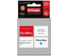 Rašalo kasetė - Activejet ACC-581PBNX suderinama su Canon CLI-581PB XL, 11,70 ml, foto cianinė