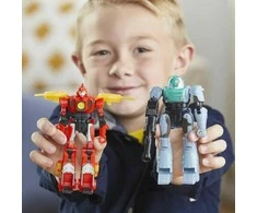 Transformers "EarthSpark Cyber-Combiner" Terran Twitch ir Robby Malto figūrėlės