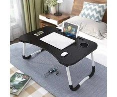 Folding laptop table for bed stand