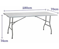 Sulankstomas stalas Marbueno Pilka 70 x 74 x 180 cm