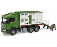 Bruder - Scania Super 560R Galvijų pervežimo sunkvežimis su 1 galviju (03548)