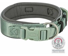 TRIXIE Premium antkaklis, l. platus, L-XL: 53-62 cm/50 mm, šalavijo/grafito