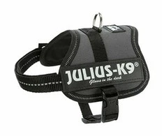 Trixie Julius- K9 ® Powerpact ® petnešos, šunims, antracitas, Baby 1 / XS: 30-40 cm / 18 mm