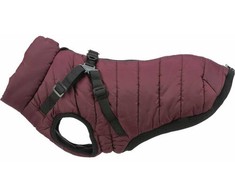 Trixie Pirou žieminis paltas su petnešomis, S: 33 cm, sangrijos spalvos