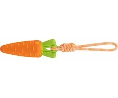 Trixie Žaislas šuniui Morka ant virvės, TPR, 20 cm/39 cm
