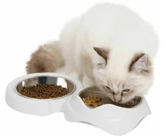 Catit Pixi, podwójna dubenėlis, dla kota, balta, 31,8 x 16,9 x 5,7, 2x200ml