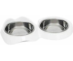 Catit Pixi, podwójna dubenėlis, dla kota, balta, 31,8 x 16,9 x 5,7, 2x200ml
