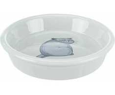 Trixie Bowl, katėms, pilkai, keramikos, 0,25l / 13cm, su katės atspaudu