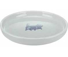 Trixie Bowl, katėms, pilkai, keramikos, 0.6l / 13cm, plokščia ir plati versija