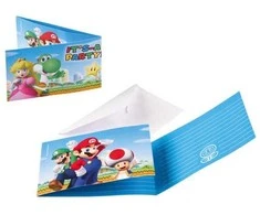 Boland Traciks Super Mario invitationer