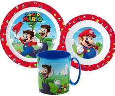 „Super Mario“ stalo įrankių rinkinys, mikroplastikas su 350 ml puodeliu