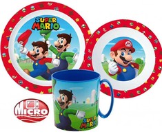 „Super Mario“ stalo įrankių rinkinys, mikroplastikas su 350 ml puodeliu