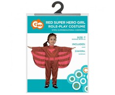 Superherojaus raudonas kostiumas 98/104 cm