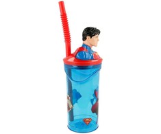Supermeno 3D figūrėlė, šiaudinis puodelis, 360 ml