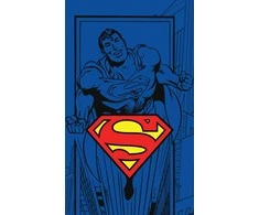 Rankšluostis Ręczniczek do przedszkola 30x50 Superman mėlyna logo 6634 Hero dziecięcy bawełniany sylwetka superbohater Super Man do rąk