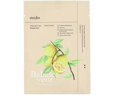 Ondo Beauty 36.5 PONG-PONG Charcoal and Yuja Bubble Mask Face Mask, 25 g