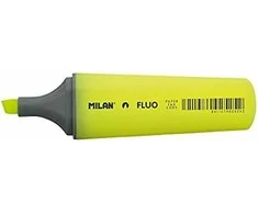 Milan Fluo paryškintuvas plokščias su nuožulniu antgaliu, geltonas 80036