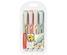Stabilo Teksto žymekliai SWING COOL NatureCOLORS 4vnt.