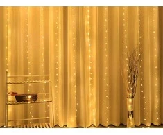 Šventinė girlianda 300 LED lemputės, 3 m, šilta balta