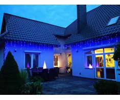Šviesos užuolaida, 300 LED šaltai baltos spalvos, 10 m ilgio, kombinuota kalėdinių eglutės girlianda