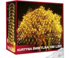 Šviesos užuolaida 100 LED, šiltai balta, 1x2 m