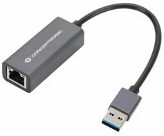 Adapteris USB Conceptronic USB-C - RJ-45 Pilka (ABBY08G)