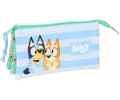 Safta Trigubas penalas Bluey Sisters Žalia 22 x 12 x 3 cm