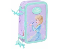 Safta Trigubas penalas Frozen Spirit Alyvinė 12,5 x 19,5 x 5,5 cm 37 Dalys
