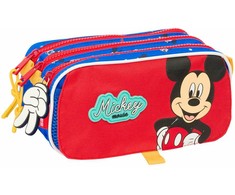 Safta Trigubas penalas Mickey Mouse Clubhouse Good day Mėlyna 21,5 x 10 x 8 cm