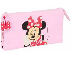 Safta Trigubas penalas Minnie Mouse Naive Rožinė 22 x 12 x 3 cm