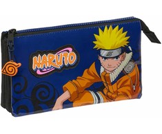 Safta Trigubas penalas Naruto Ninja Mėlyna Juoda 22 x 12 x 3 cm