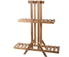 Medinis trijų lygių gėlių stovas 98 cm