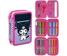 Hello Kitty Kuromi užpildyta pieštukų dėžutė, 3 lygiai