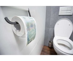 Tualetinio popieriaus pinigai ženklų dizaine