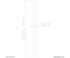 Laikiklis „Neomounts“ 100 CM PRATĘSIMOJO STRYPO FPMA-C200BLACK/C400BLACK/PLASMA-C100BLACK - Juodas