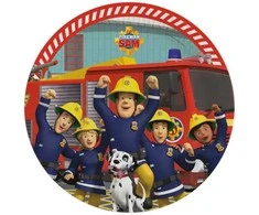Riethmuller Europe Oval paper plates firefighters 23cm 8pcs