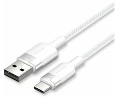 USB 2.0 A į USB-C 3A kabelis Vention CTNWH 2M (baltas)