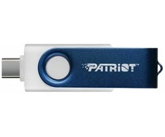 Patriot Memory 64GB Xporter X550 USB atmintinė su dviguba USB A+C jungtimi (PS64GX550AAD) Baltas, Mėlyna