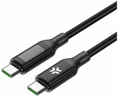 CELLY USBCUSBC100WLED - USB-C TO USB-C CABLE 100W PD WITH LED DISPLAY