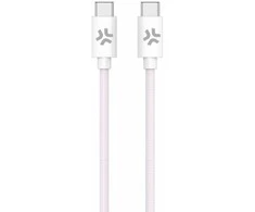 Celly USBCUSBCCOTT - USB-C to USB-C Cotton Braided Cable [POWER DELIVERY], 1.5 m, USB C, USB C, Rožinė, Baltas