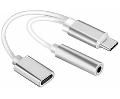 USB C tipo į 3,5 mm garso adapteris