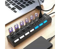 Fusion USB šakotuvas 7 portų 2.0