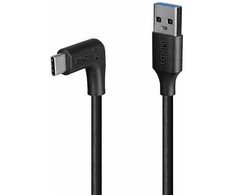 Lindy USB Laidas - 0.5m USB 3.2 Type A į C, 10Gbps, 90° Dešinės Pusės Jungtis