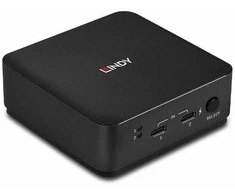 KVM Jungiklis - LINDY 2 Prievadų Type C, Dvigubas HDMI 4K60 KVM Jungiklis su USB 3.2 Gen 2, 100W PD