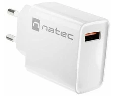 NATEC USB įkroviklis Ribera USB-A 18W baltas