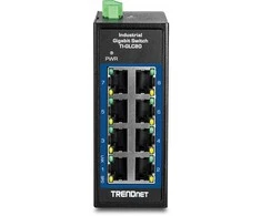 Šakotuvas Trendnet 8-PORT INDUSTRIAL GIGABIT - DIN-RAIL MINI SWITCH