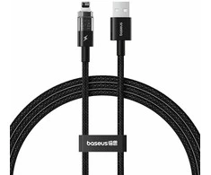 Baseus Gem USB į IP 2.4A greito įkrovimo laidas 1 m Juodas
