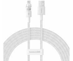 Baseus Gem USB į IP 2.4A greito įkrovimo laidas 2 m Baltas
